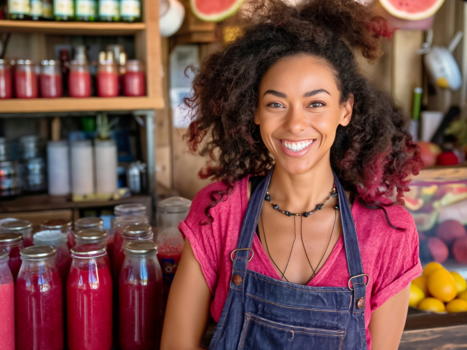 happy juice bar owner